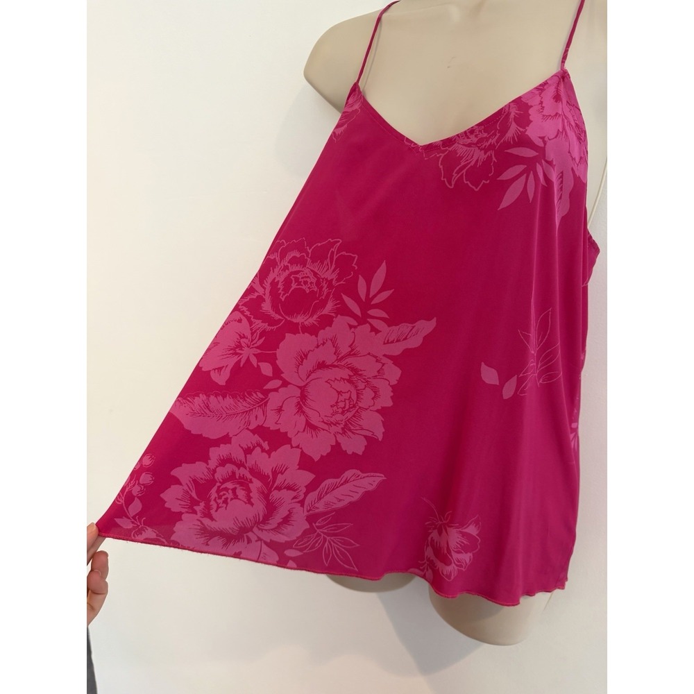 Johnny Was Etta Silk Cami Sz S Pink Floral Tank Top Boho Luxe Blouse Boho - Picture 5 of 8